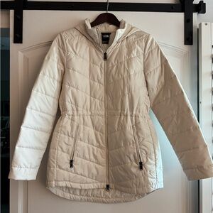 North Face Cream Quilted Jacket